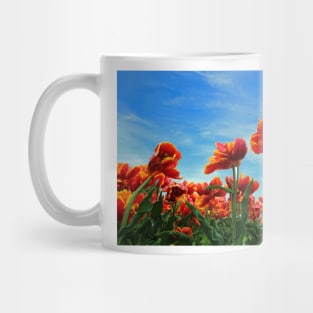 A field of Orange Tulips Mug